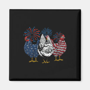 Aimant Patriotique Usa poulet 4 juillet fête de l'indépen