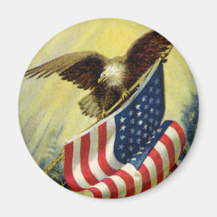 Aimant Patriotisme vintage, drapeau américain patriotique