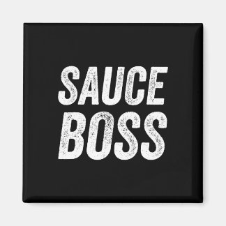 Aimant Patron de sauce Chef BBQ Cuisinier Nourriture Humo