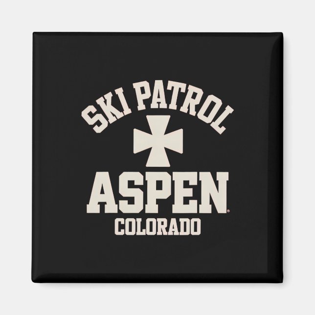 Aimant Patrouille de Ski Aspen Colorado Ski et Snowboard (Devant)