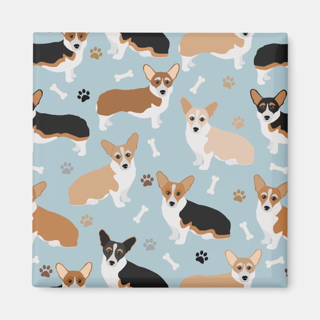 Aimant Patrouilles et os de Chiens de Corgi (Devant)