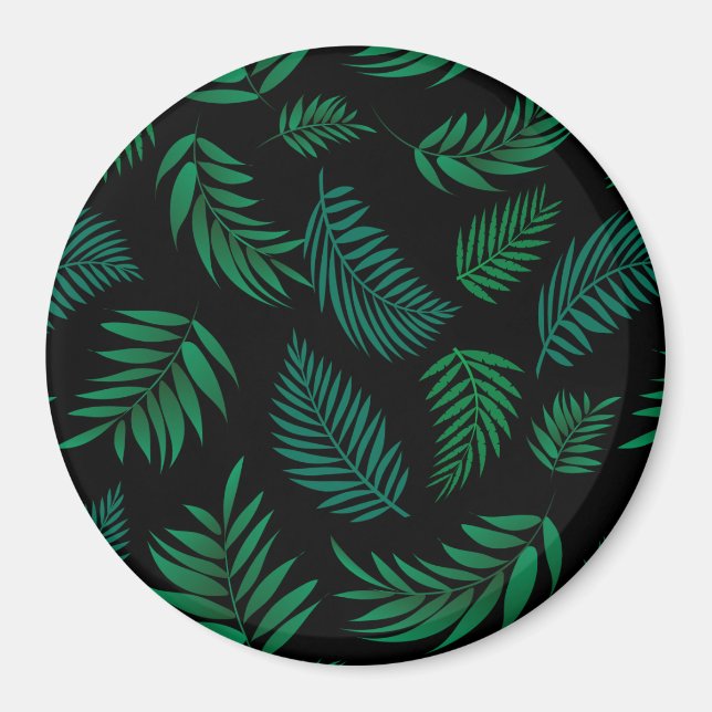 Aimant Pattern Tropical Leaves (Devant)