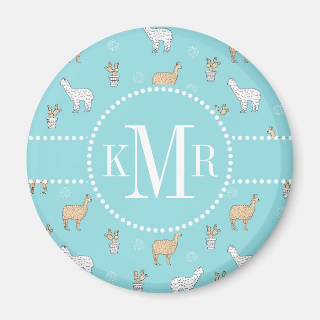 Aimant Patters de Cute Alpaca Llama (Devant)