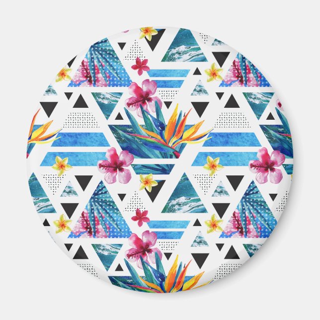 Aimant Patters de Geometric Tropical (Devant)