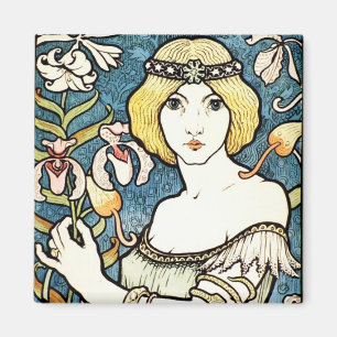 Aimant Paul Berthon Salon Des Cent Art Nouveau Vintage