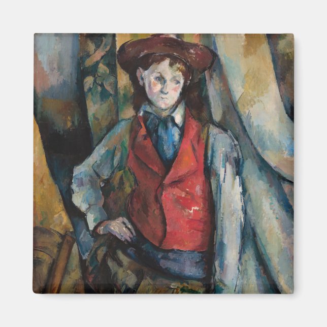 Aimant Paul Cezanne - Boy in the Red Vest (Devant)