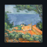 Aimant Paul Cezanne - Estaque aux toits rouges<br><div class="desc">Estaque aux toits rouges / L'Estaque aux toits rouges - Paul Cezanne,  Huile sur toile,  1883-1885</div>