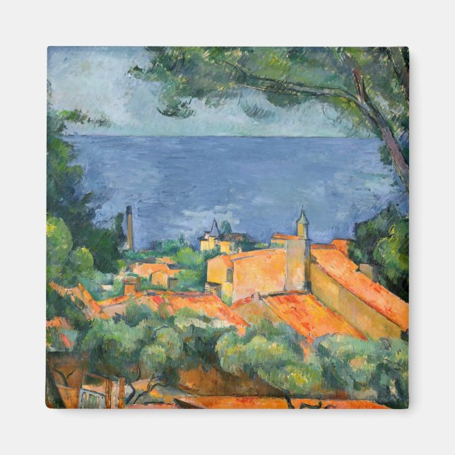 Aimant Paul Cezanne - Estaque aux toits rouges (Devant)