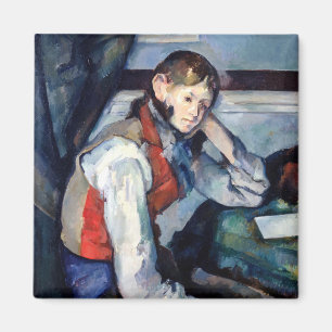 Aimant Paul Cézanne - Garçon au gilet rouge
