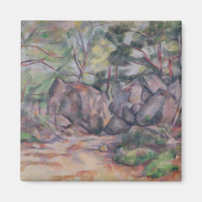 Aimant Paul Cezanne | Woodland with Boulders, 1893 (Devant)
