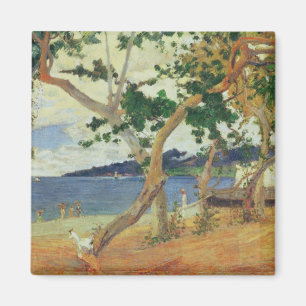Aimant Paul Gauguin par le bord de la mer, la