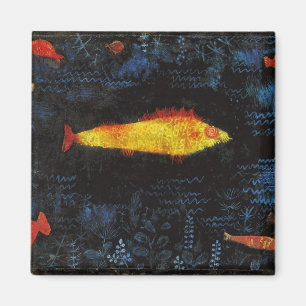 Aimant Paul Klee Le poisson d'or Aquarelle Vintage Art