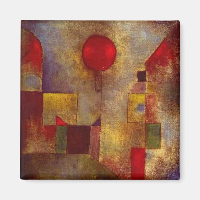 Aimant Paul Klee Red Balloon Art Imprimer Abstrait (Devant)