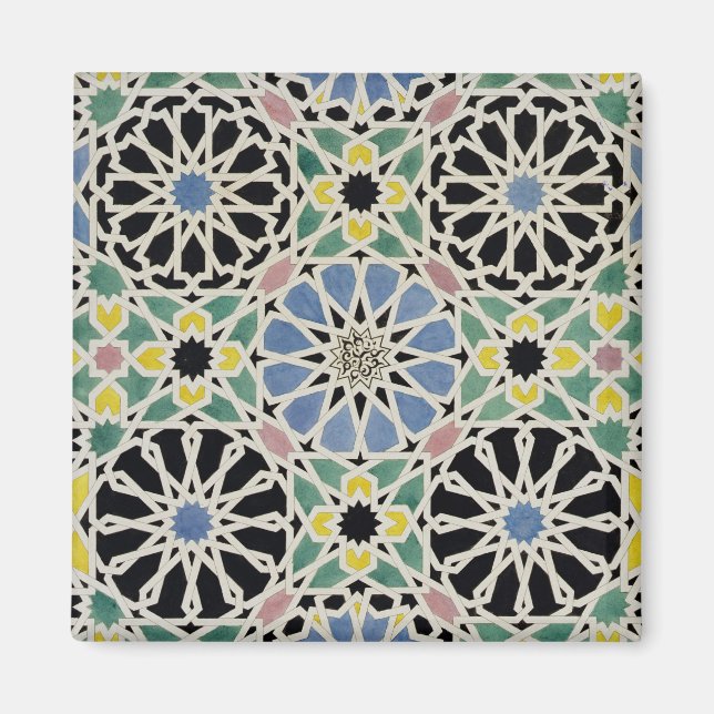 Aimant Pavement de mosaïque dans l'Alhambra, de 'The Arab (Devant)