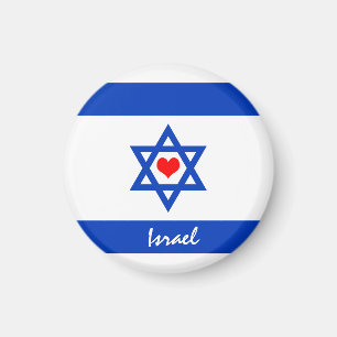 Aimant Pavillon et Coeur Israéliens - Ventilateurs de voy