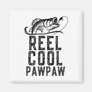 Aimant Pawpaw de pêche super cool drôle Rétro Poisson