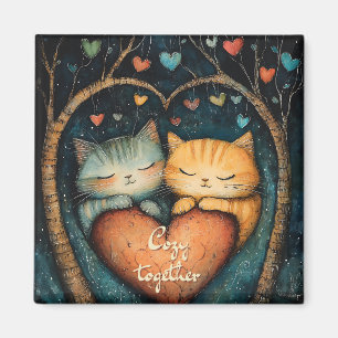 Aimant Pawsively in Love Cosy Together Illustration