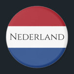 Aimant Pays-Bas<br><div class="desc">Drapeau de la Pays-Bas. Le drapeau de la Pays-Bas est un tricolore horizontal de rouge, blanc et bleu. Il rappelle l'époque de Charlemagne. Des variantes du drapeau sont en usage depuis 1572 et en 1937 le drapeau a été officiellement formalisé comme le drapeau national du Pays-Bas et du Royaume de...</div>