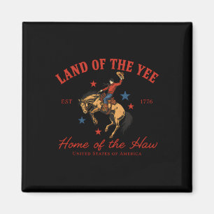 Aimant Pays Cow-Boy Rodéo Patriotique Usa Western Terre D