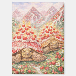 Aimant Pays de Fraise Magique avec des tortues gâteau d'a