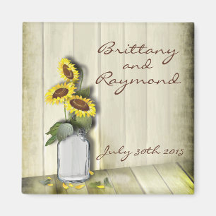 AIMANT PAYS RUSTIQUE MASON JAR AVEC DES SOUFFRES