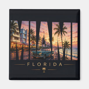 Aimant Paysage aquatique tropical de Miami Floride