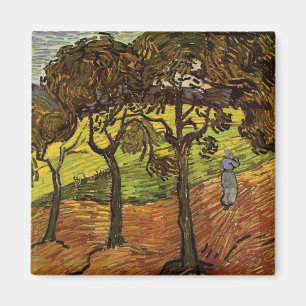 Aimant Paysage, Arbres et Personnages de Vincent van Gogh