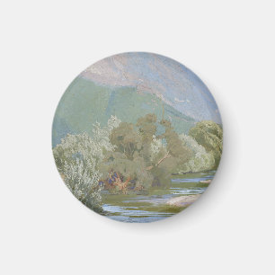 Aimant Paysage Art nouveau saisissant de la rivière Anien
