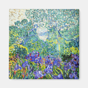 Aimant Paysage avec Violet Irises