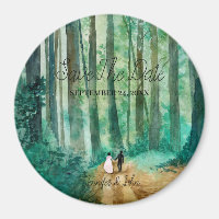 Paysage boisé mariage Aquarelle