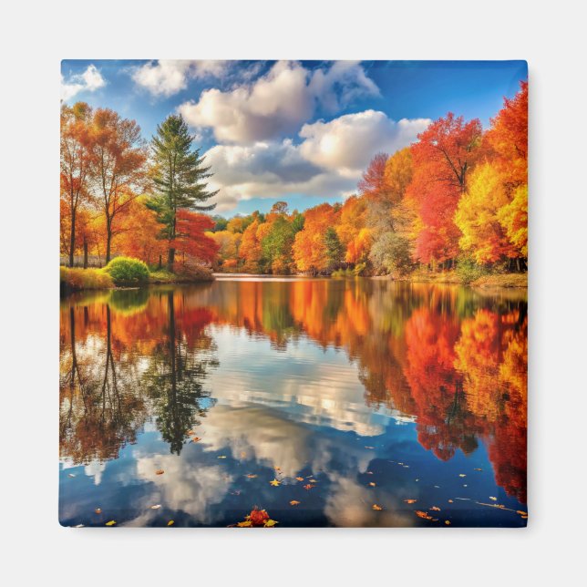 Aimant paysage d'automne (Devant)