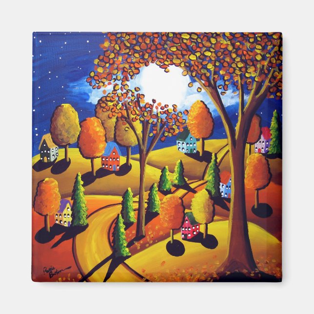 Aimant paysage d'automne (Devant)