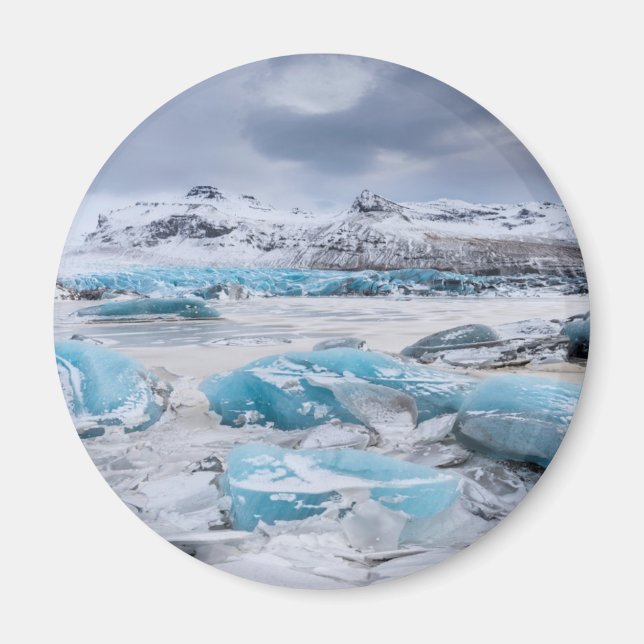 Aimant Paysage de glace de glacier, Islande (Devant)