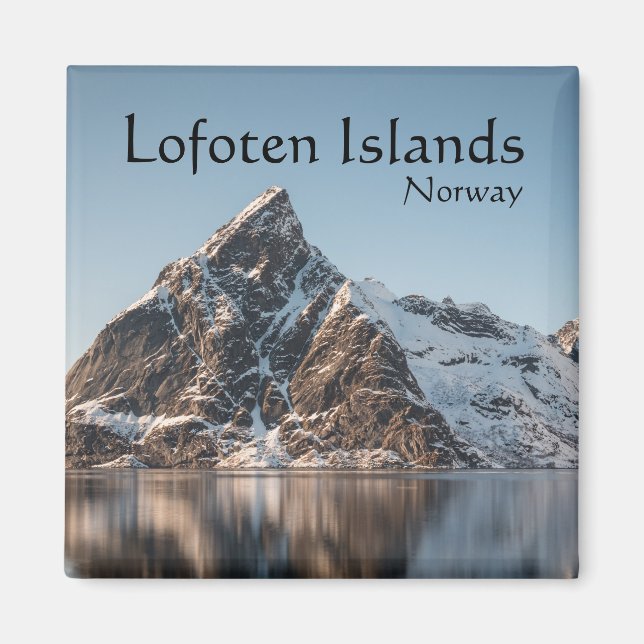 Aimant Paysage de la montagne Lofoten (Devant)