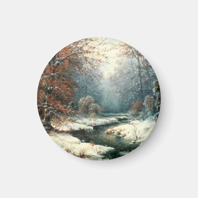 Aimant Paysage de la rivière Winter, (Devant)