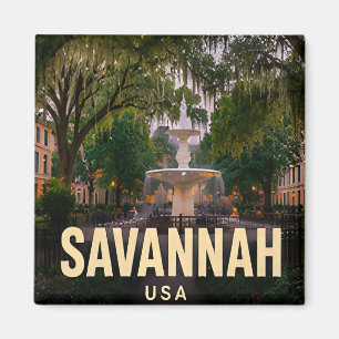 Aimant Paysage de la ville du sud de Savannah Géorgie