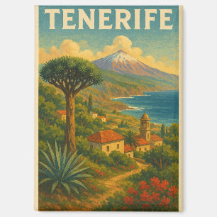 Aimant Paysage des îles Canaries de Tenerife vintage