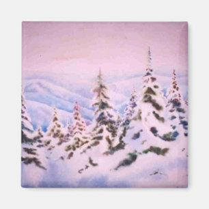 Aimant paysage d'hiver