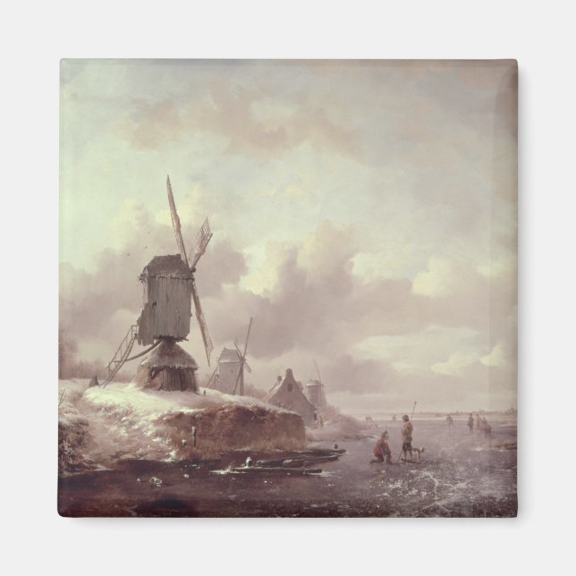 Aimant Paysage d'hiver 3 (Devant)