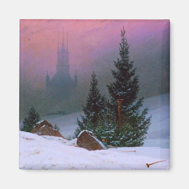 Aimant Paysage d'hiver Caspar David Friedrich (Devant)