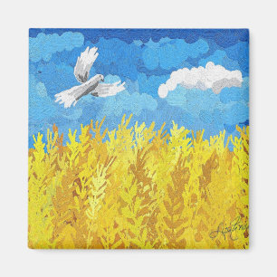 Aimant Paysage du drapeau ukrainien