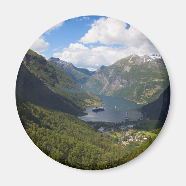 Aimant Paysage du fjord de Geiranger, Norvège (Devant)