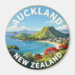 Aimant Paysage du golfe d'Hauraki à Auckland en Nouvelle-