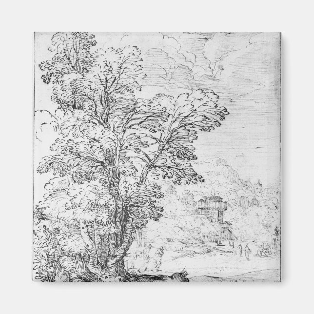 Aimant Paysage en bois (Devant)