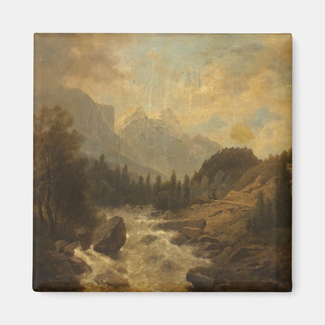 Aimant Paysage forestier (par Josef Kriehuber) (Devant)