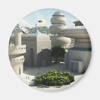 Aimant Paysage futuriste de science-fiction