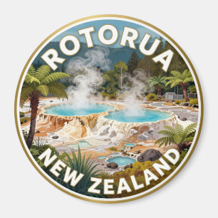 Aimant Paysage géothermique de Rotorua en Nouvelle-Zéland