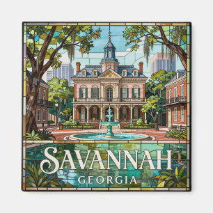 Aimant Paysage historique de la ville sudiste de Savannah