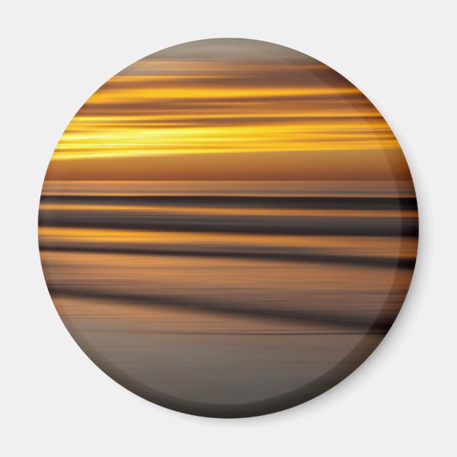 Aimant Paysage marin abstrait au coucher du soleil, CA (Devant)
