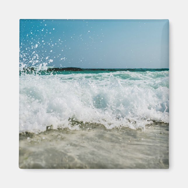 Aimant Paysage Marin Bord de Mer Vagues Plage (Devant)
